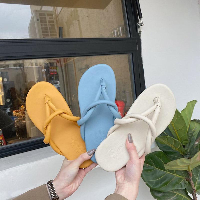 

Women Flat Slippers 2021 Summer Woman Flip Flops Fashion Ladies Clip Toe Shoes Beach Sandals Comfortable, Beige