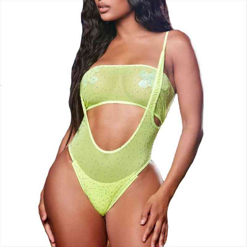 

striped spliced o-neck lace up sleeve bodysuits lady beach style hollow out design triangle shorts catsuits sp1735273, Black;white