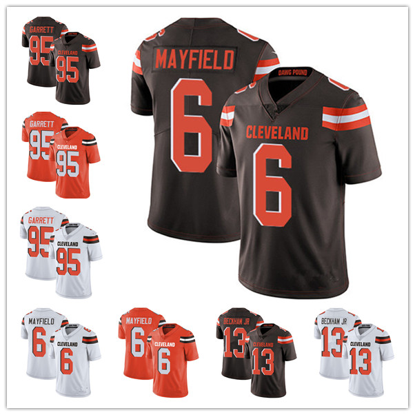 

ClevelandBrownsMEN WOMEN YOUTH Baker Mayfield Odell Beckham Jr Myles Garrett Vapor home Limited football Jersey, Black;red