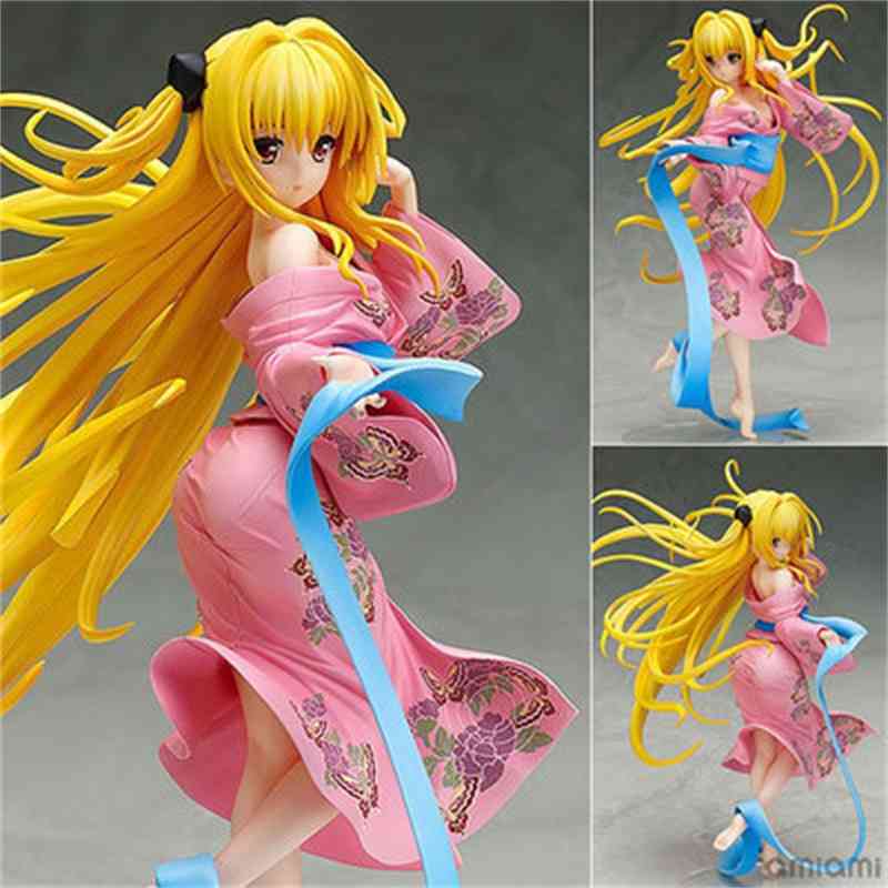 

Free Y-STYLE To Love-Ru Darkness Sexy Anime Figure Golden Darkness Yukata Ver. Pvc Action Figure Collectible Model Toys 22Cm A0508