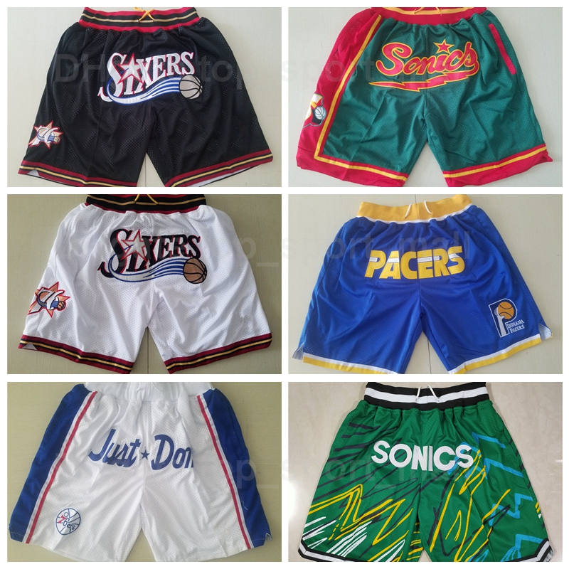 

Basketball Shorts Just Don Wear Sport Pant Pocket Zipper Reggie Miller Allen Iverson Gary Payton Joel Embiid Kevin Durant Shawn Kemp Ben Simmons, Black
