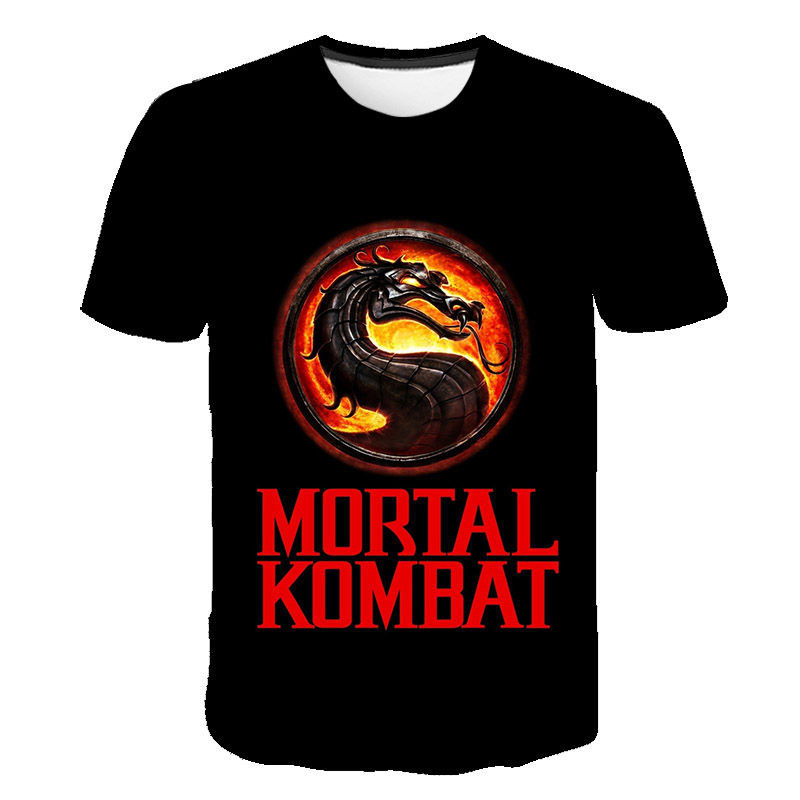 

2021 Fighting Game Mortal Kombat Men T-Shirts Summer 3D Print Casual Streetwear Cosplay Costume T Shirt Fashion Harajuku Top Tees Unisex Clothing, White;black