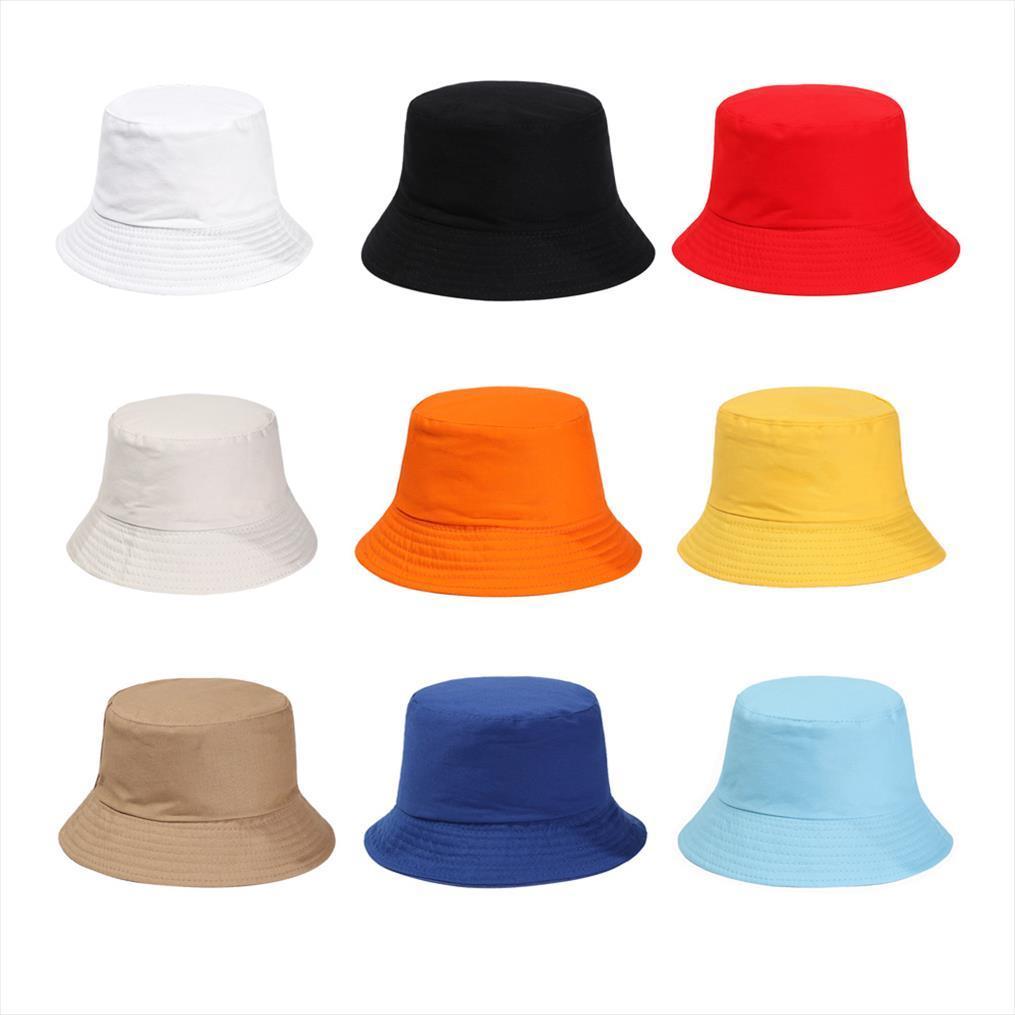 

1pc fashion candy color fisherman cap bucket hat outdoor sunscreen casual hats women men apparel accessories, Blue;gray