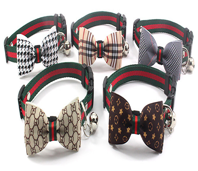 

Dog Collars Halloween Decors Cat Bow Tie Adjustable Neck Strap Holiday pet accessories Pumpkin witch Knot Collar