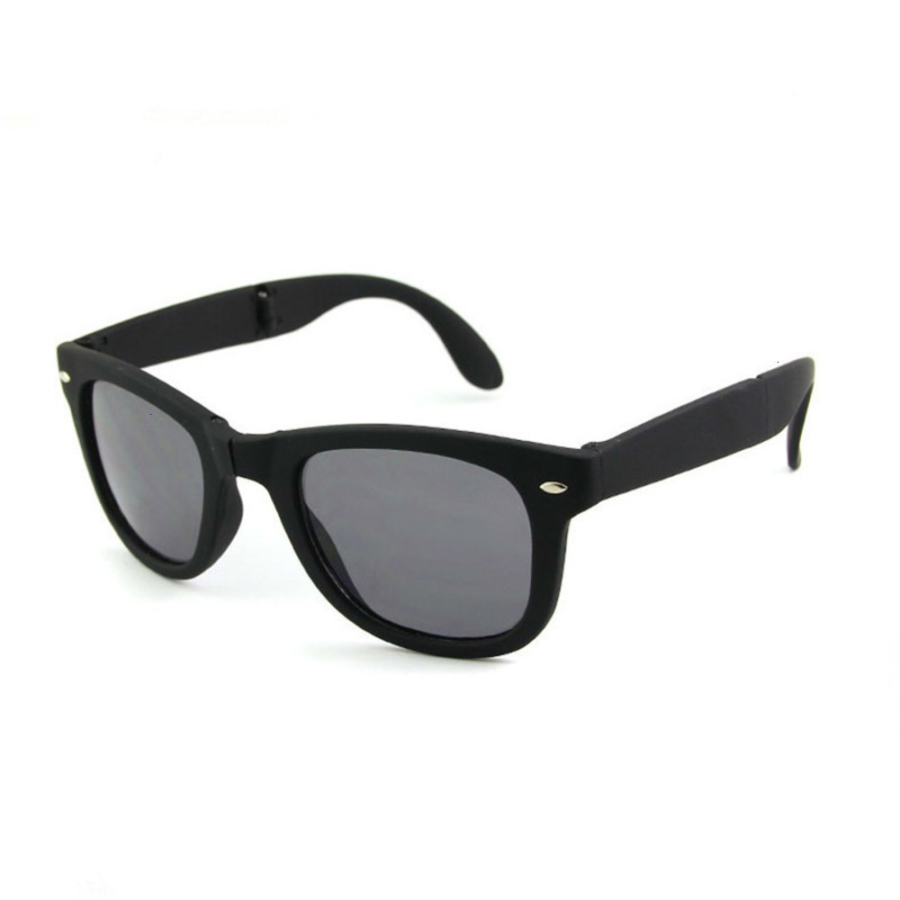 

sunglasses Rbrare Foldable With box vintage Classic sunglasses Men Shopping Travels Colorful UV400 Lunette De Soleil Femme, Black
