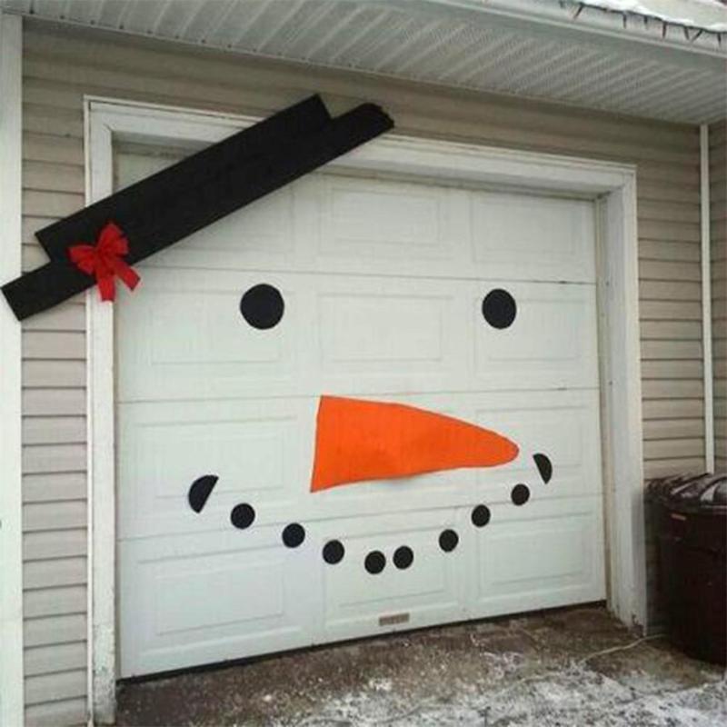 

Christmas Decorations 1 Set DIY Snowman Decoration Outdoor Garage Door For Home Holiday Decor