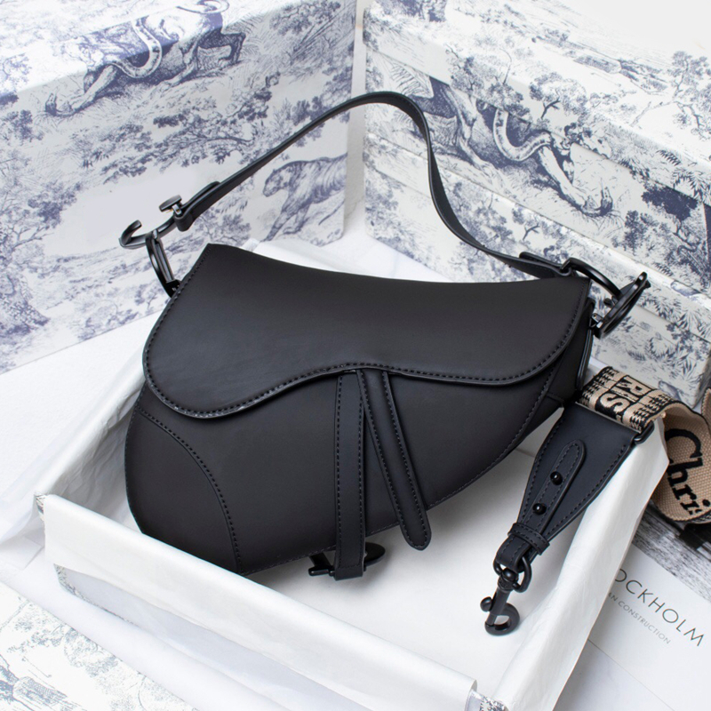 

Matte Handbag Gift Bags Women Luxurys Bag High Fashion Letter Shoulder Designers Messenger Genuine Leather Quality 2021 Designer Saddle Covr, Plam pattern black (gold buckle)
