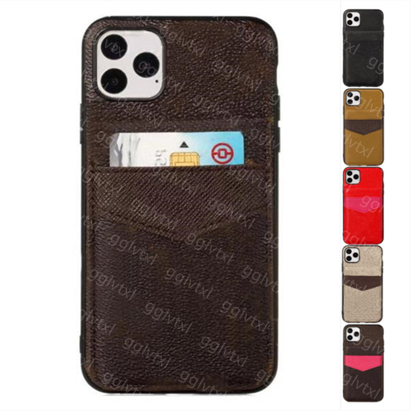 

Top Leather Designers Phone Cases For iPhone 13 Pro Max 12 Mini 11 Xs XR X 8 7 Plus Fashion Designer Print Back Cover Luxury Shell Credit Card Ticket Wallet Flip Case, #7- brown plaid l