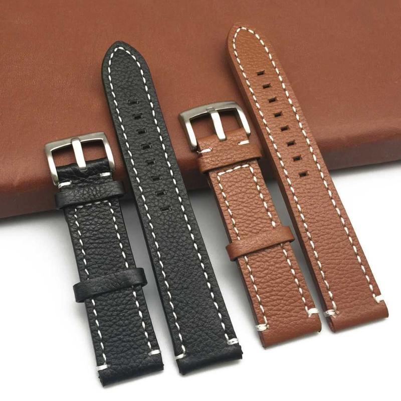 

Watch Bands 18 20 22 24mm Man Women Leather Wrist Band Strap Belt Durable Soft Pin Buckle Watchband