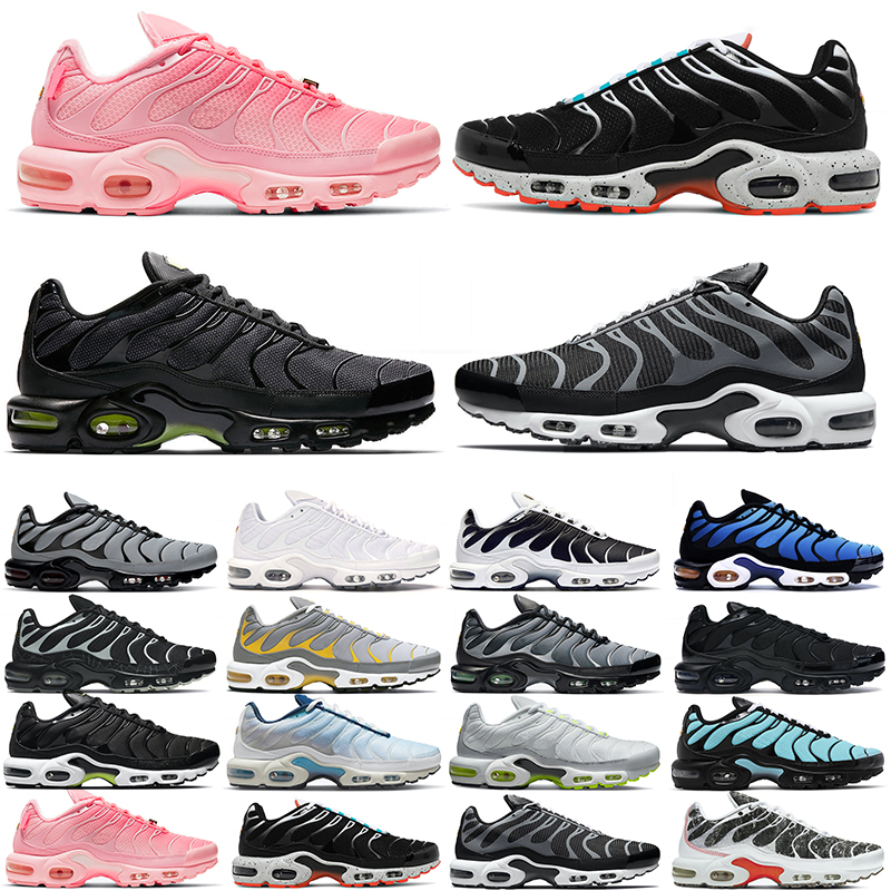 

tn plus men women running shoes triple Black Aquamarine white Atlanta Crater Psychic Blue Volt Pink mens trainers outdoor sports sneakers size 36-45, 22