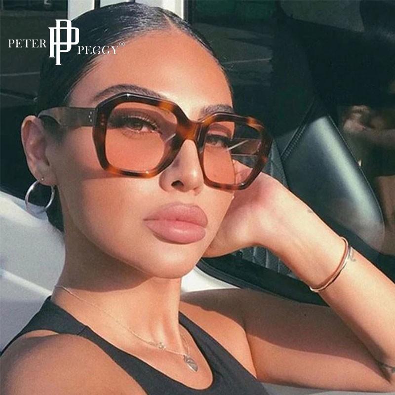 

Fashion Sunglasses Frames Oversize Glasses Frame Vintage Square Optical Spectacles Women Clear Computer Eyeglasses Punk Transparent Fake