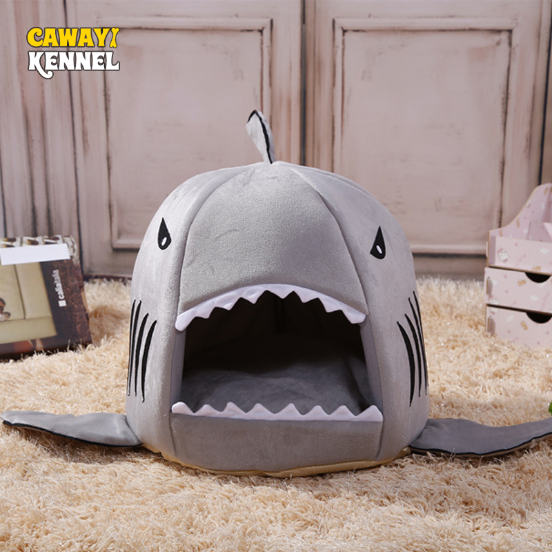 

CAWAYI KENNE Shark Pet House Dog Bed For Dogs Cats Sma Animas Products cama perro hondenmand panier chien egowisko da psa, Pink