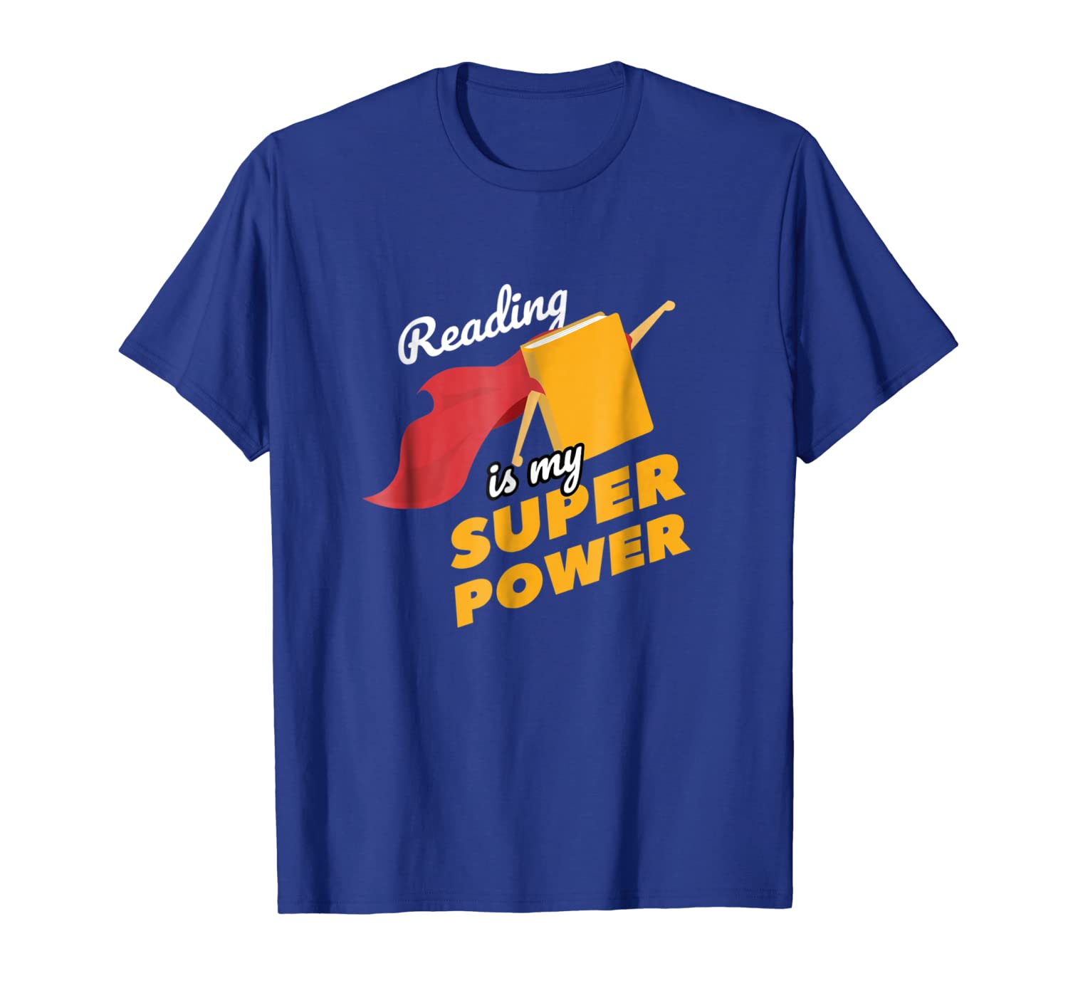 

reading is my superpower fun cute book hero gift t shirt, White;black