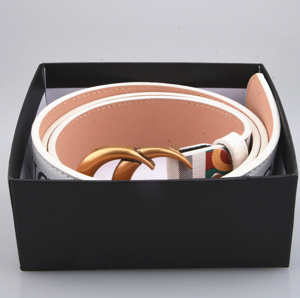 

2021 Men Women Belt Womens Genuine Leather Black And White Color Designer Cowhide Belt For Mens Luxury Belt g buckle 3.8cm with box, And box