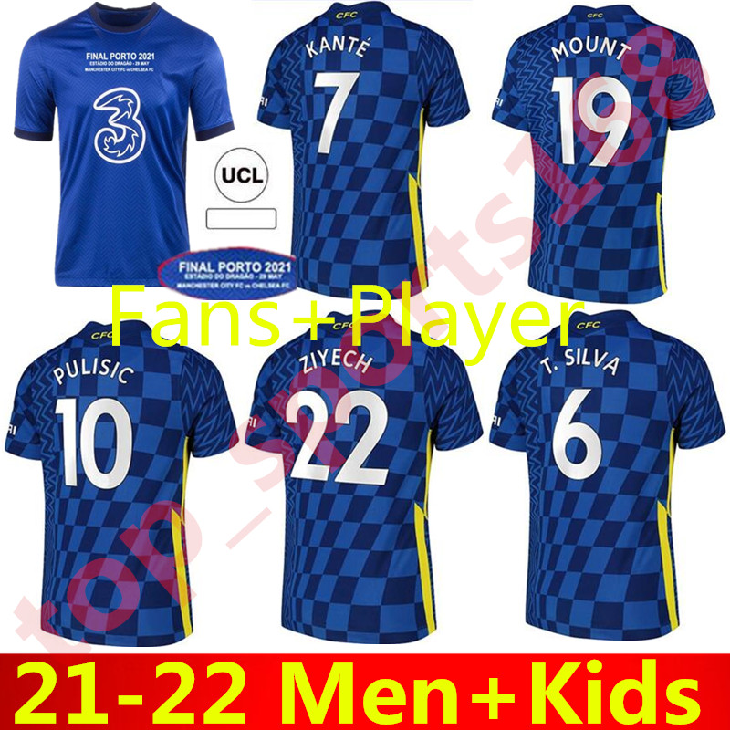 

Thailand fourth 20 21 22 WERNER HAVERTZ CHILWELL ZIYECH Soccer Jerseys 2021 2022 PULISIC home blue Football Shirt KANTE MOUNT 4th Men Kids s, Black;yellow
