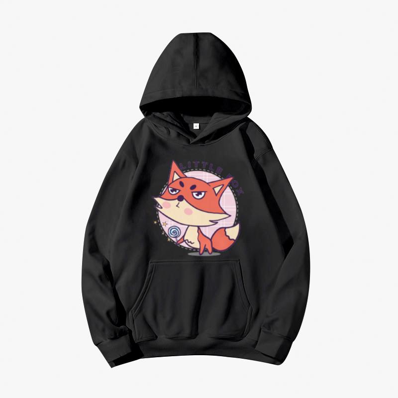 

Women's Hoodies & Sweatshirts Cute Print Women Simple Sweatshirt Harajuku Long Sleeve Casual Hooded Fashion Loose Hoodie Pullover, Black