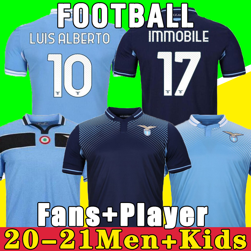 

20 21 Lazio soccer jersey 2021 football shirt LUIS ALBERTO camiseta fútbol IMMOBILE SERGEJ maillot de foot uniforms, 20-21 home+patch1