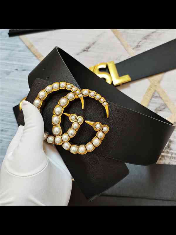 

Factory Outlet fast Delivery better-selling G Designer L Men's Business Style Black Leather High Quality New Brand Belt, White