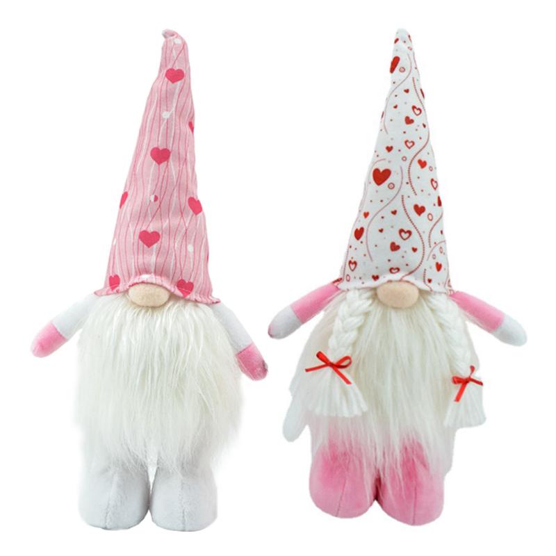 

Christmas Decorations 2pcs Valentine Gnome Doll Adorns Adorable Ornaments Glowing Decors
