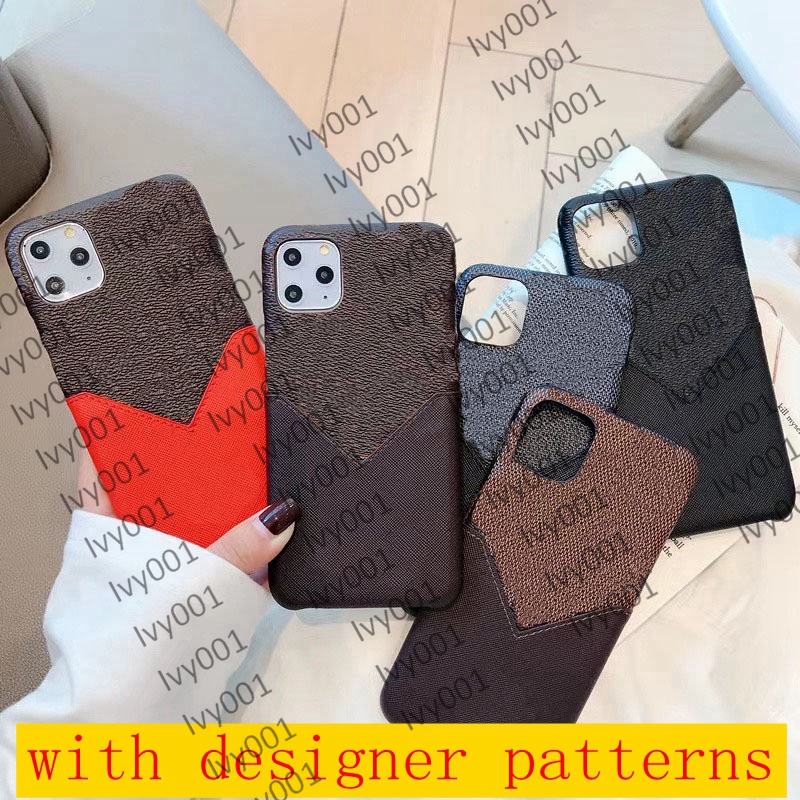 

L fashion iphone 13 pro max 12 pro max 11 Pro Max 7 8 plus X XR XS PU leather case designer with card slot i001