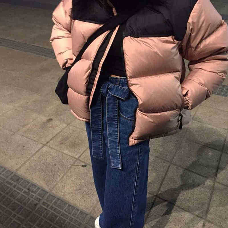 

womens down parkas cotton winter jacket outdoor womens classic casual warm Unisex Embroidery Zippers Coat Outwear, 7-purple-700 embroidery on sleeves