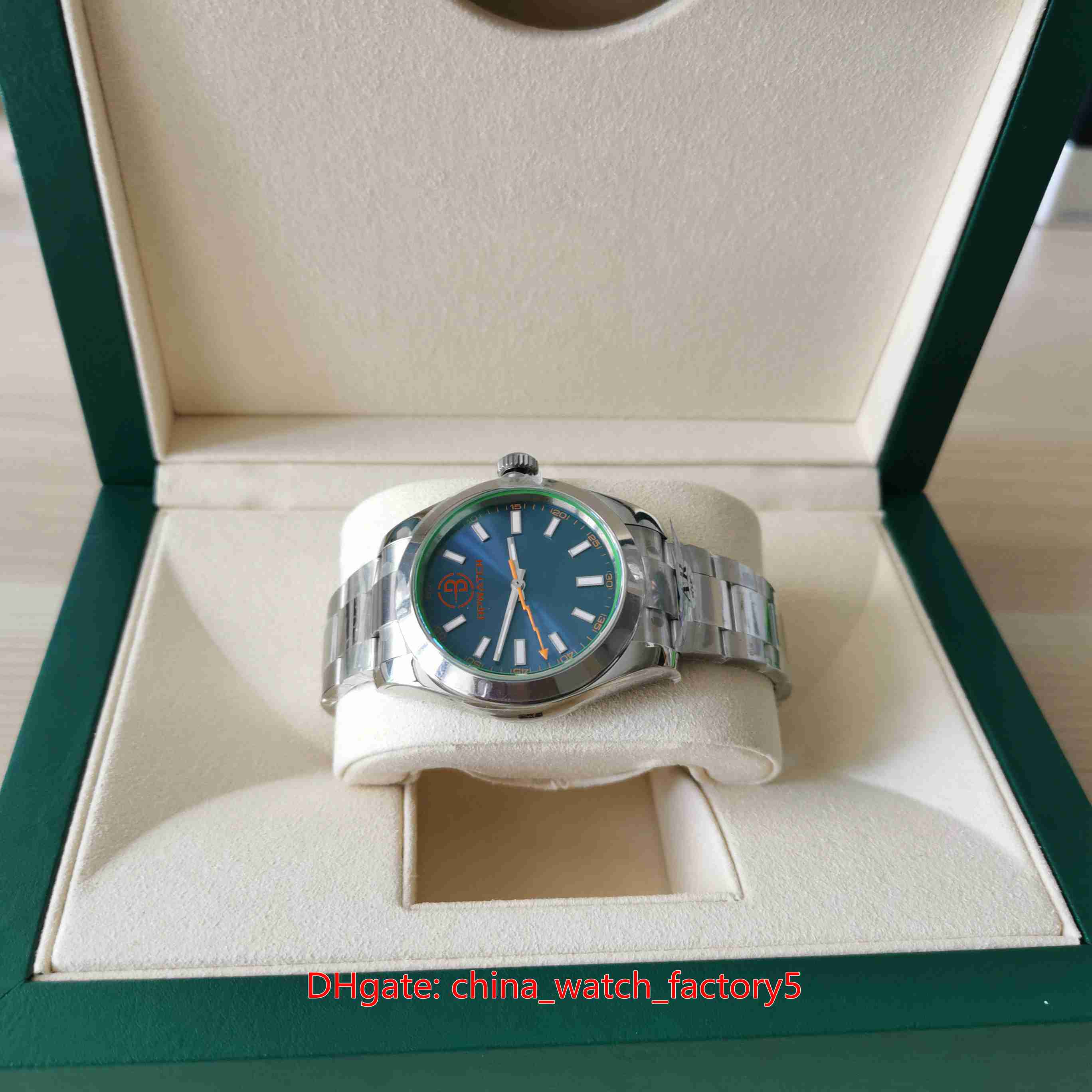 

AR Maker Top Quality Watches 40mm 116400 116400GV-72400 Sky Blue 904 Steel Sapphire CAL.3131 Movement Mechanical Automatic Mens Watch Men's Wristwatches, No box papers