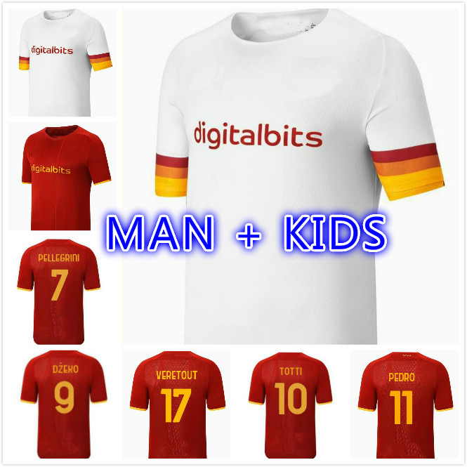 

Soccer jersey ZANIOLO ROMA DZEKO PASTORE rome TOTTI KLUIVERT KOLAROV AS 21 22 football shirt 2021 2022 Men + Kids kit uniforms maillot