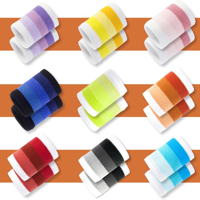 

Colorful Cotton Sport Sweatband Wristband Wrist Protector Running Badminton Basketball Brace Nylon Sweat Band For Gym Yoga Support, Beige