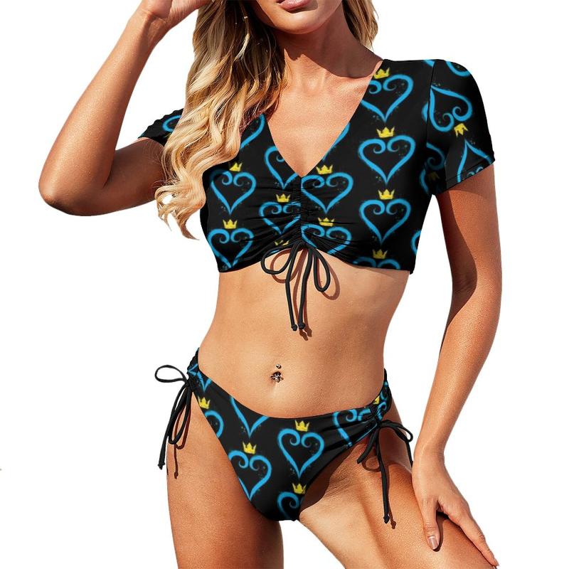 

One-Piece Suits Final Fantasy Bikini Swimsuit Tie Side For Chubby Swimwear High Quality Trendy Bath 2 Piece Bathing Suit