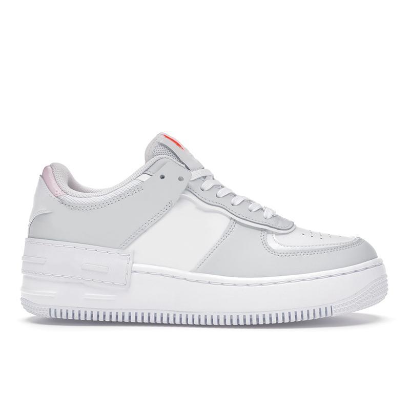 

Designer Shadow Air Force 1 Casual Shoes Women Men Airforce af Pale Ivory Spruce Aura Sunset Pulse triple white Coral Pink Barely Green platform sneakers, # 12