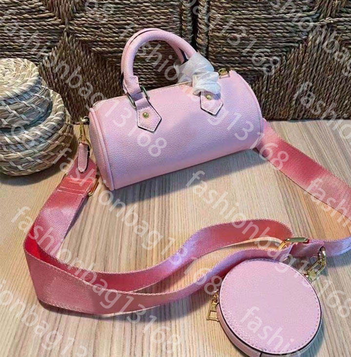 

M45707 2-piece set 2021 hot new fashion bags luxury shopbag designer handbag bucket bag round design high-quality lady shopping bag free delivery, White