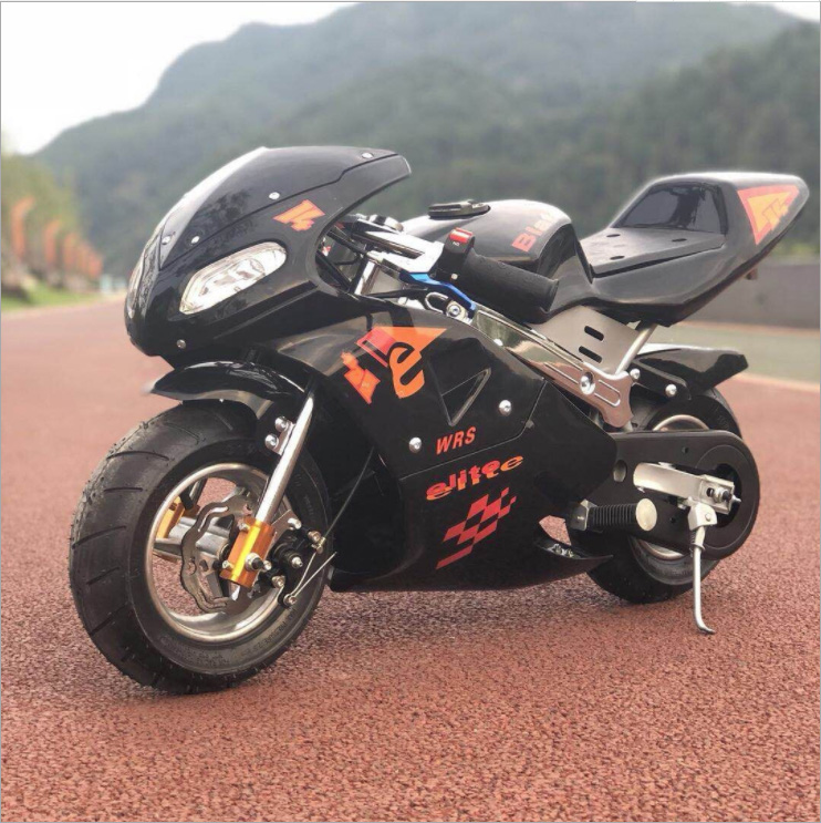 

motorcycle, small locomotive, mini sports car, 49cc gasoline engine