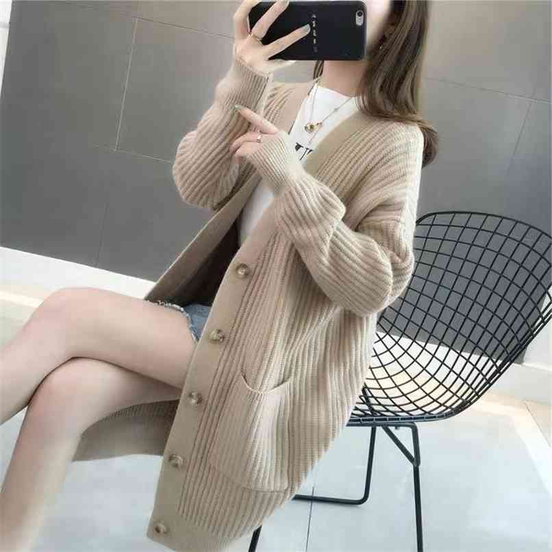 

Winter Sweater Cardigan fashion Elegant Warm Autumn Women Twist Knitted Casual 210520, Red