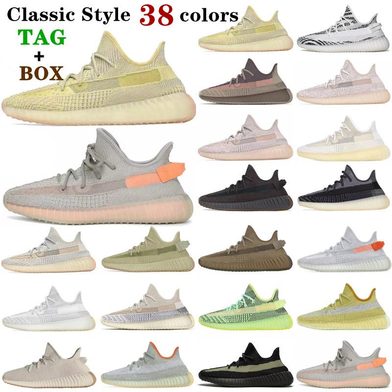 

kanye men West women casual shoes trainers Carbon Cinder Zebra Static black Yecheil Reflective Beluga Natural outdoor sneakers yeezys yezzy 350 v2 36-45, 10-flax