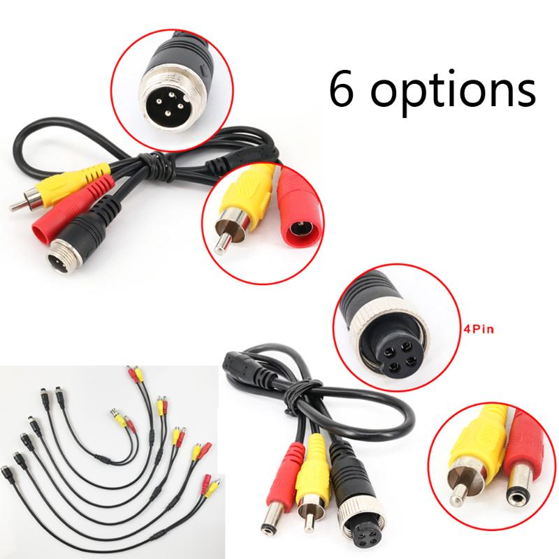 

Car Rear View Cameras& Parking Sensors 4-Pin Aviation Female To RCA Male & DC Jack CCTV Vehicle Cam Adapter Cable For Camera Monitor Assista