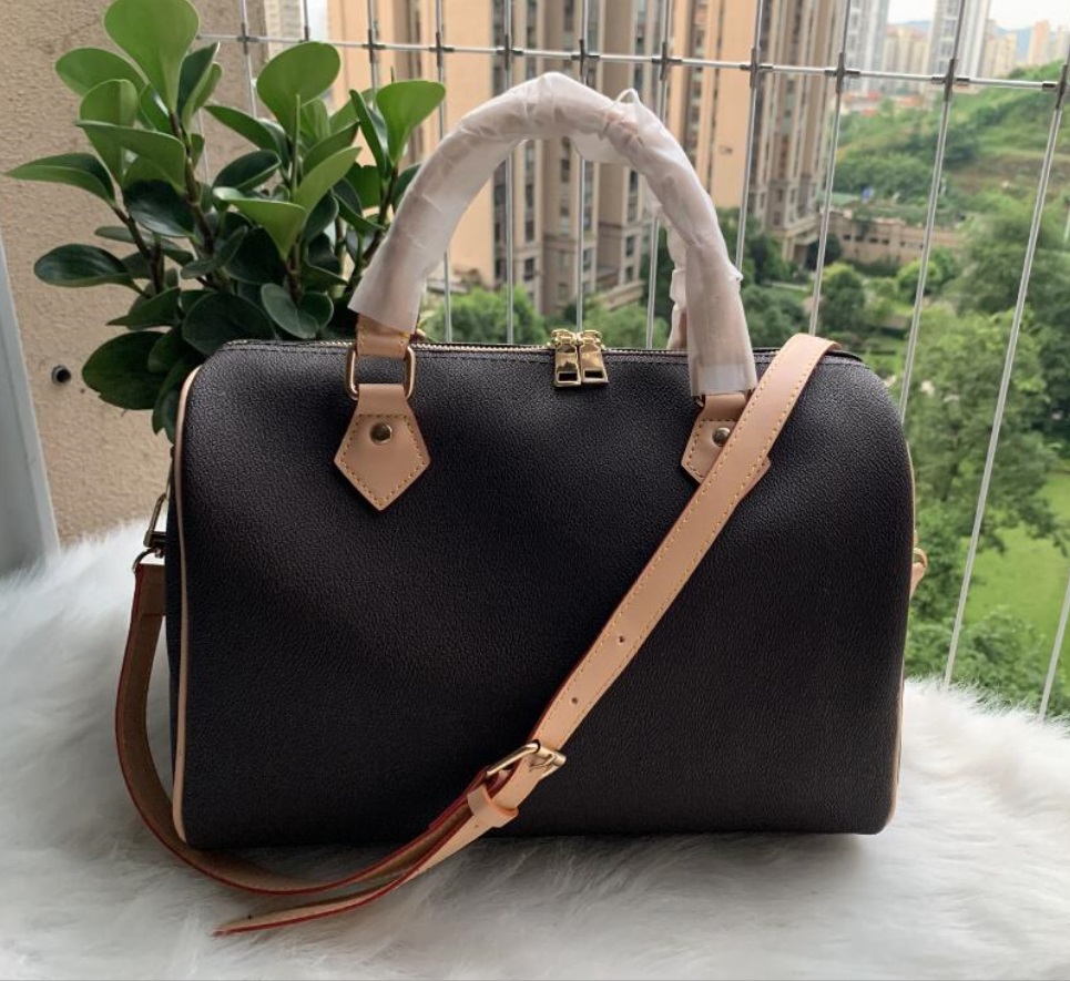 

Fashion Men Travel Crossbody Bag Print Flower Women Handbags Sale High Capacity Brown Casual Pillow shoulder bags Totes 30cm, With logo