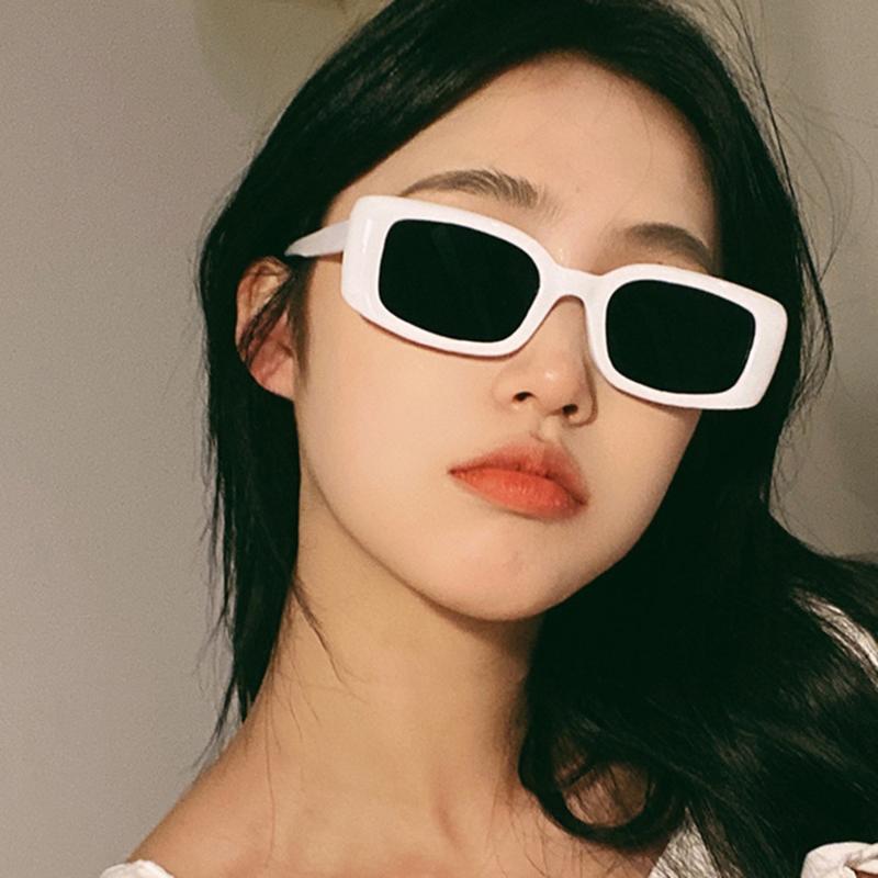 

Sunglasses 2021 Vintage Small Rectangle Women/Men Designer Square Glasses Trendy Shades Female UV400
