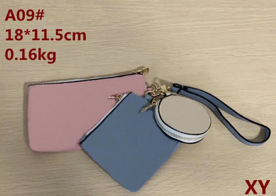 

Women wallet handbags purses clutch bags coin purse wallets women bag new style with the letter flower 3pcs/set, Brown
