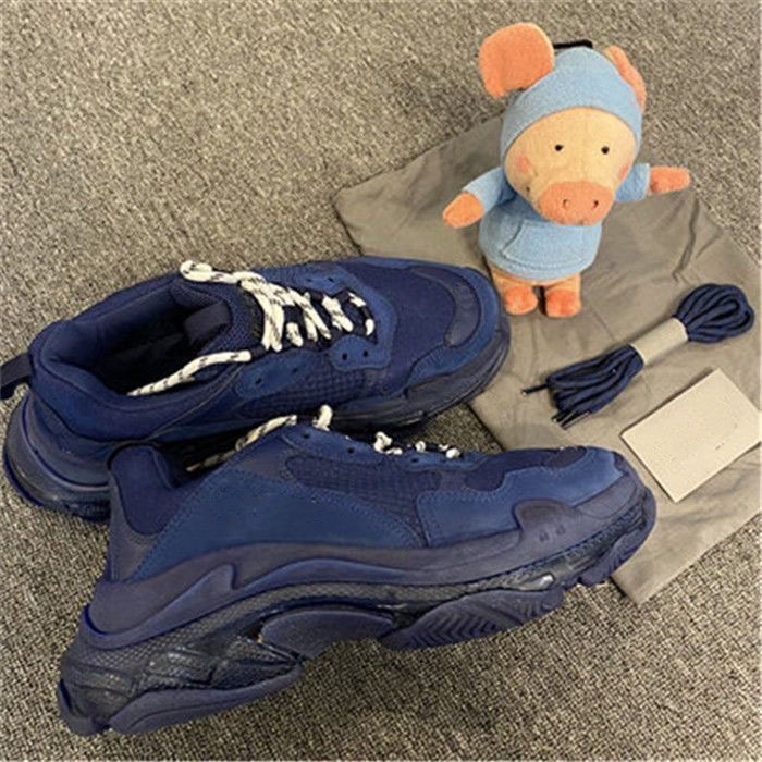 

New 17fw Triple S sport shoes Mens Women Designers casual sneaker Clear Bubble Midsole sneakers Increasing crystal sports trainers size US5.