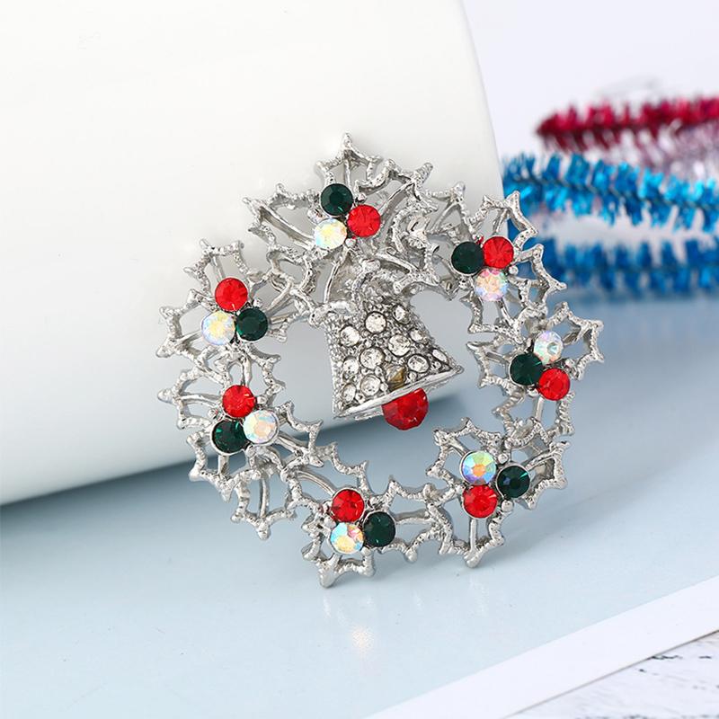 

Christmas Decorations Exquisite Brooch Jewelry Cute Diamond Bell Decoration 2022 Year Holiday Home