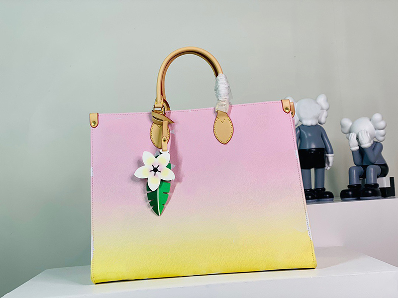

Luxury Totes Gradient Color Leather bag Fashion woman Large Capacity shopping handbag Tote Coated Designers Bags, Box