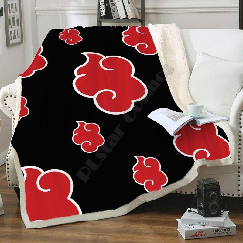 

Blankets Akatsuki Blanket Plush Velvet Warm Sheet Office Nap 3D Fleece Drop
