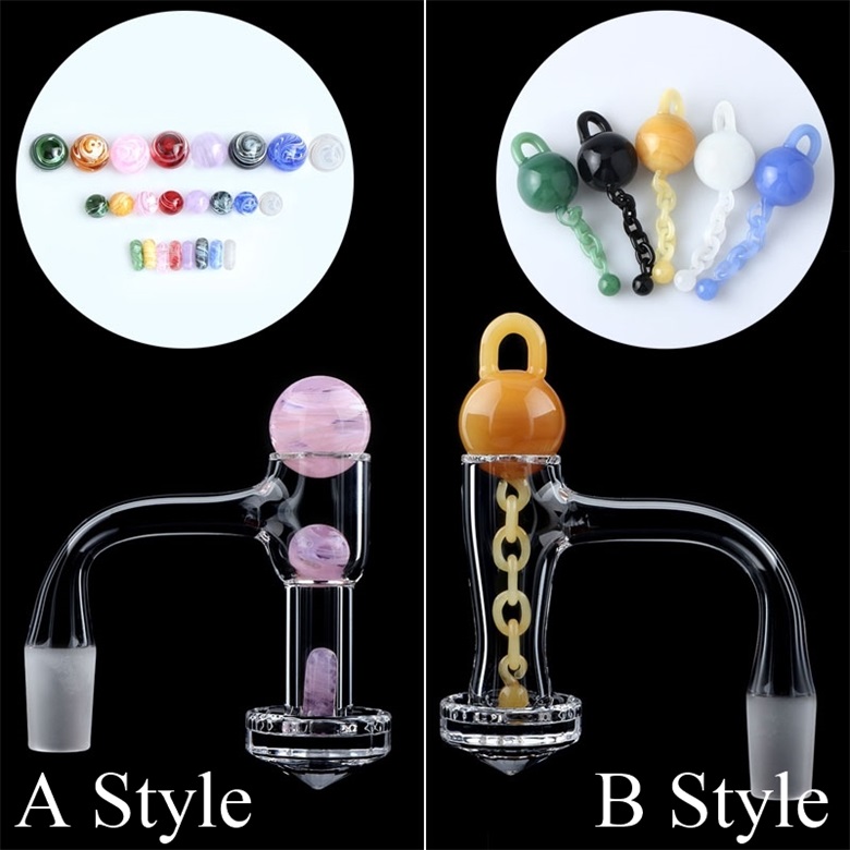 

Smoking Full Weld Diamond Terp Slurper Banger Faceted Bottom Beveled Edge Nails with Terp Slurpers Set Chains for Water Bongs Dab Rigs