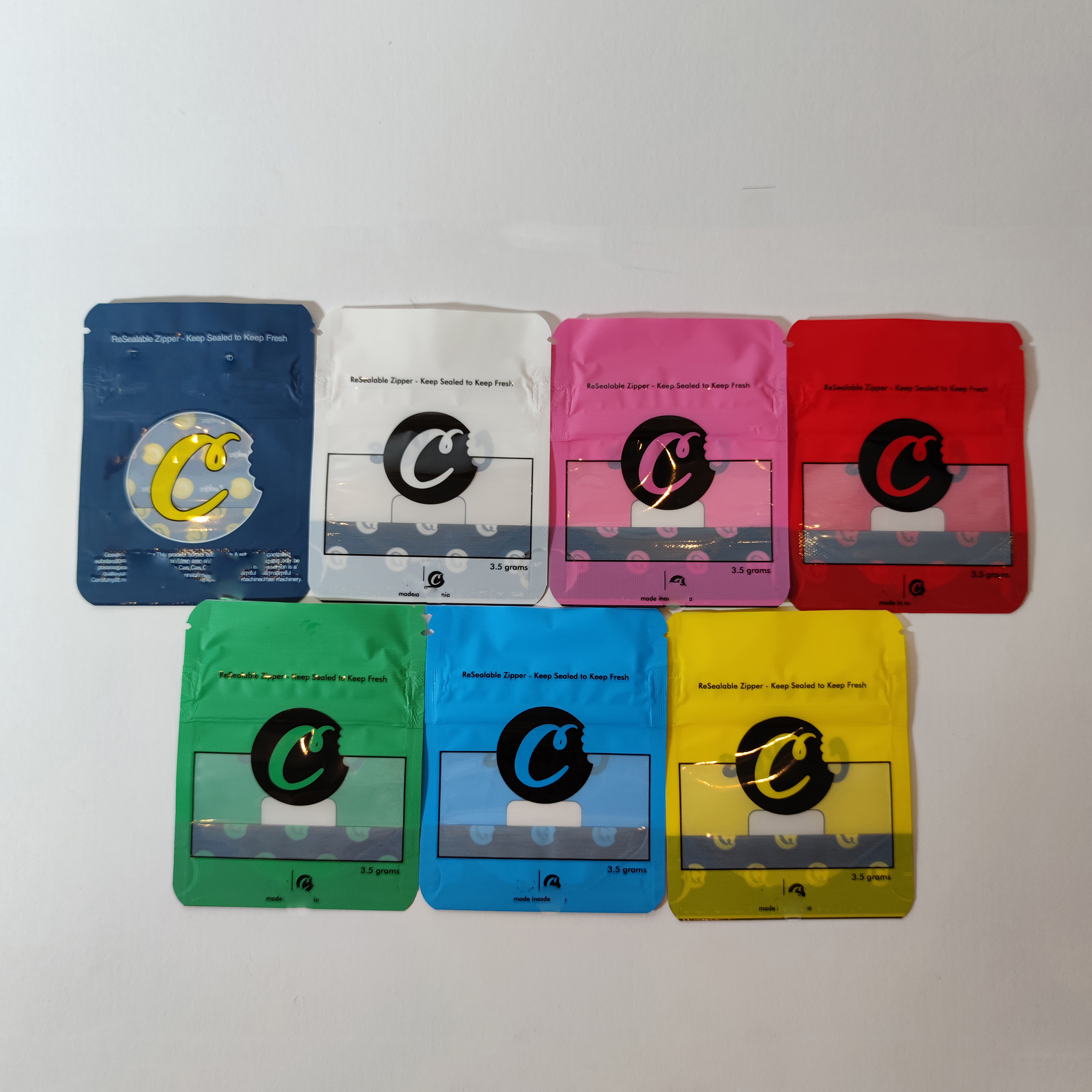 

2021 Empty resealable edible snack Packing Bag Runtzz C Californiaa SF 8th Mylar Childproof 420 Packaging sour edibles gummies Size 3.5g Bags