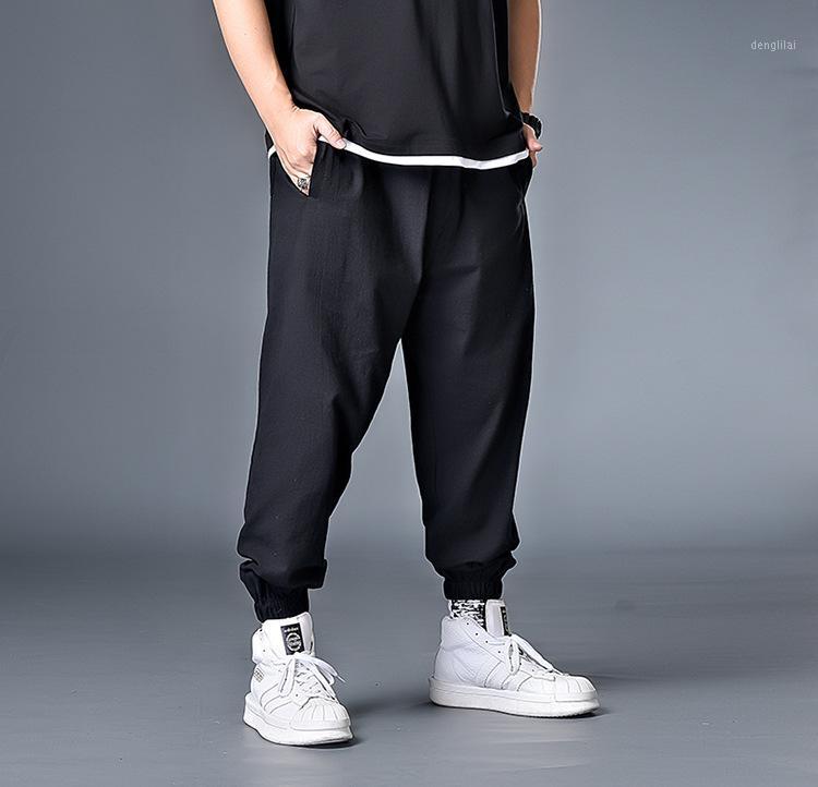 

Men's Pants 7XL 6XL 5XL XXXXL Plus Size Harem Men 2021 Mens Wool Hip Hop Plaid Sweatpants Male Winter Casual Joogers, Black