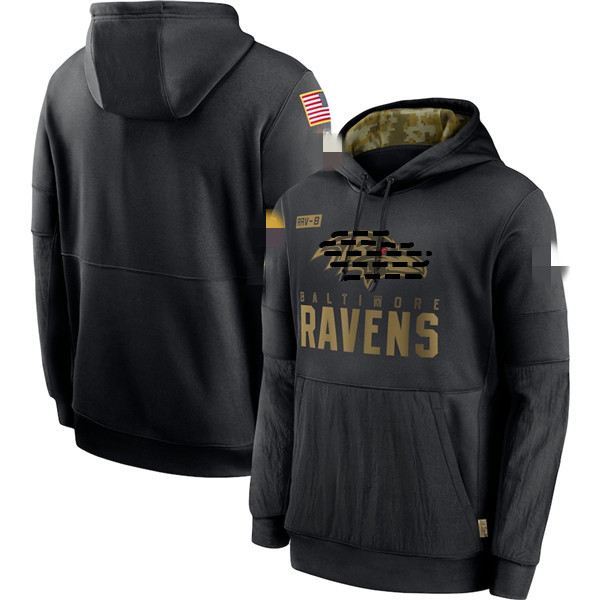 

Men's Women Youth Hot Style Ravens Hoodies Sweatshirt Camo 2021 22 Salute To Service Black Sideline Performance Pullover Hoodie, Blue;black