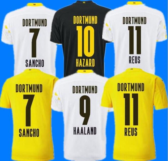 

Borussia Dortmund 20 21 HAALAND REUS BELLINGHAM soccer jersey HAZARD SANCHO BRANDT football shirt MEN kids BALR signature Size S - 4 xl