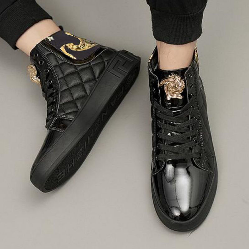 

Plush PU Leather Casual Outdoors Classic Comfortable Men Shoes 2021 New Solid Spring Autumn Lace Up Simplicity Round Toe 2021 New Concise DH547, Black
