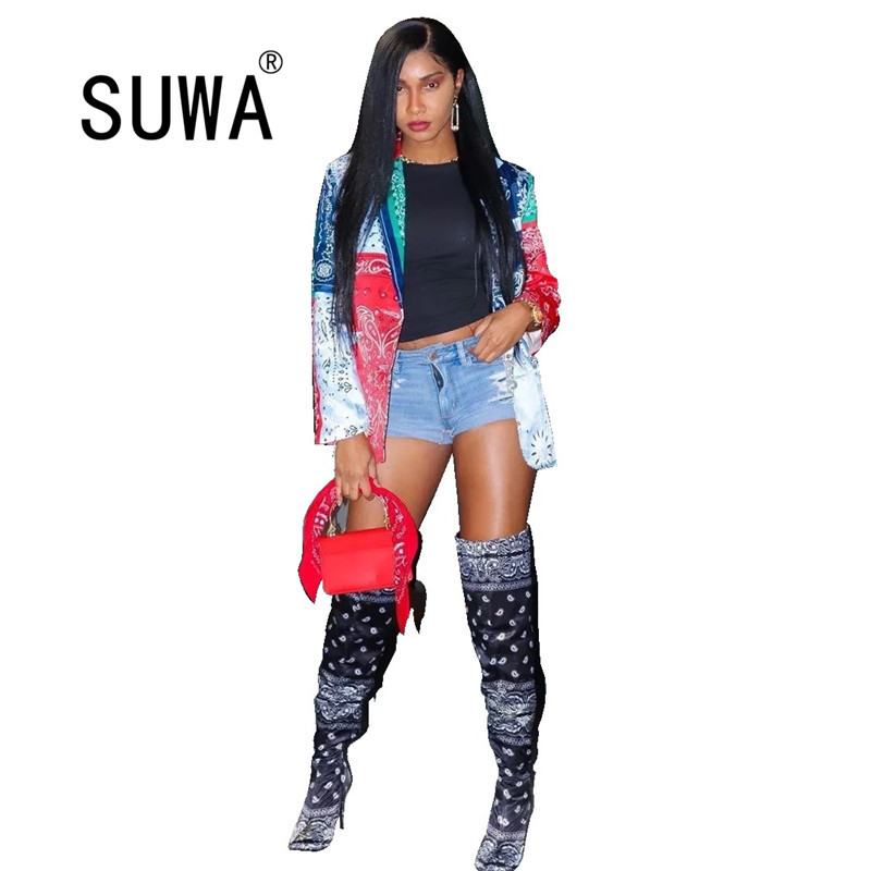 

Wholesale Autumn est Vintage Casual Coats And Jacket Turn Collar Long Sleeve Office Lady Blazers Outerwear 210525, Multi