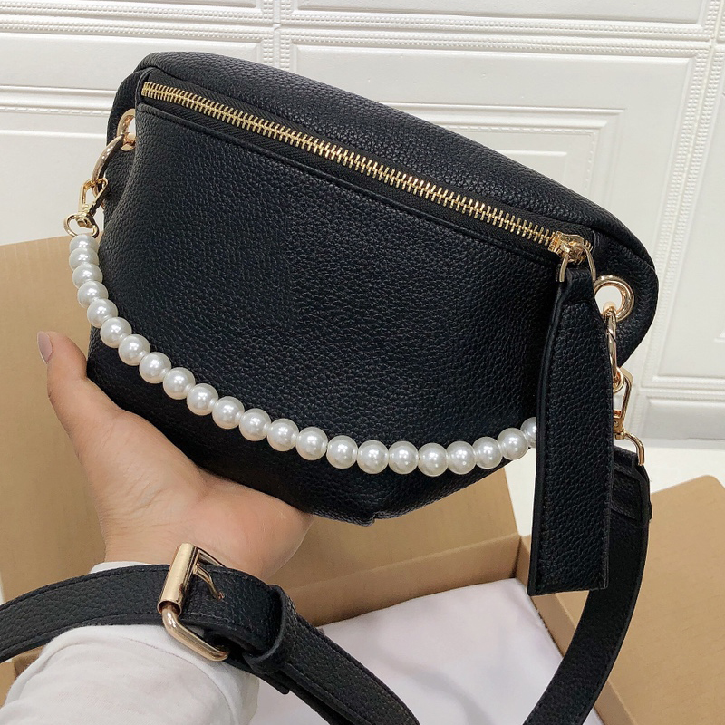 

Belt Bags Women Waist Bag Men CrossbodyBag Pearl accessories Purse Wallet